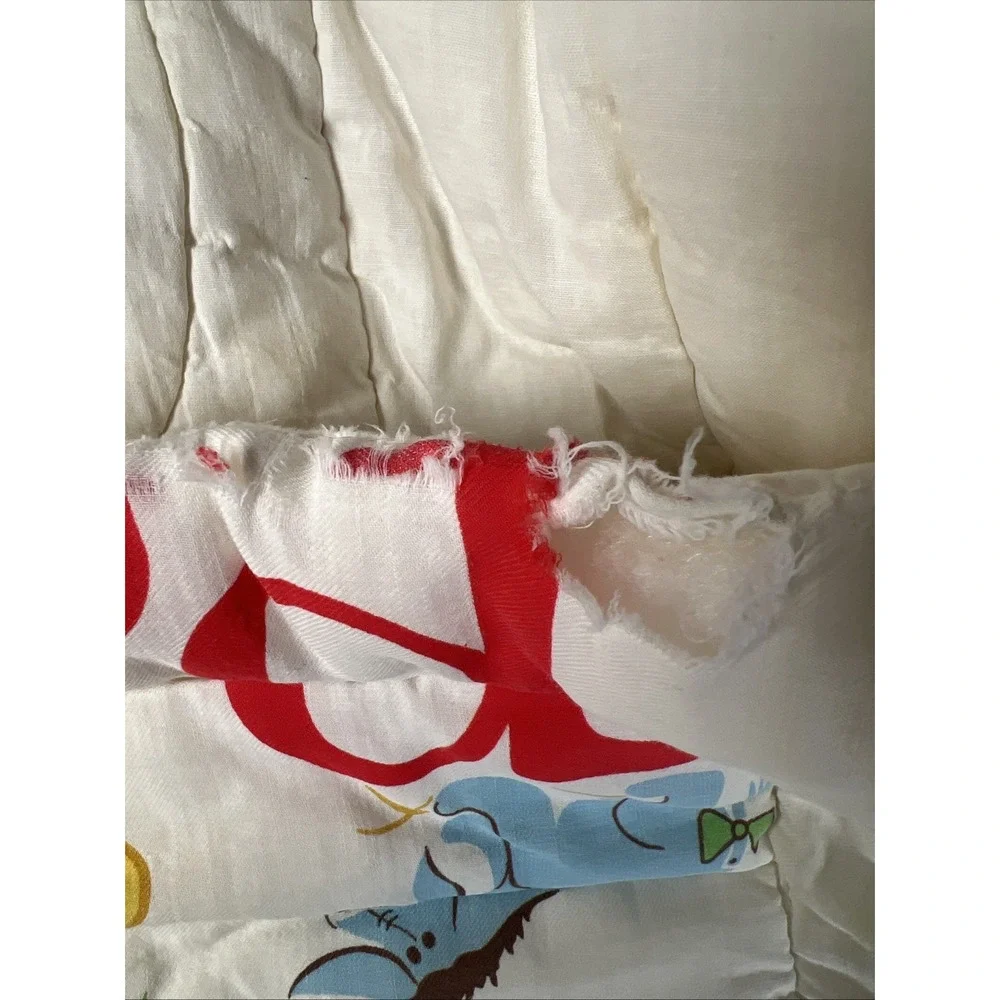 Vtg Walt Disney Productions Winnie The Pooh Baby Blanket Toddler Quilt - Damaged